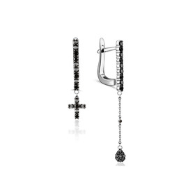 серьги из белого золота с бриллиантами nightshade