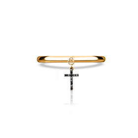 кольцо из желтого золота с бриллиантами nightshade