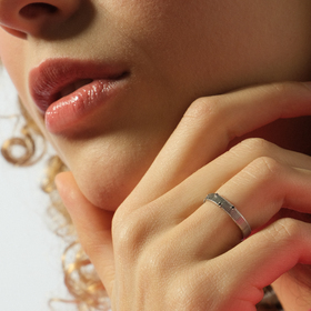 кольцо из белого золота с бриллиантами nightshade