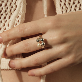 серебряное кольцо с жемчужиной