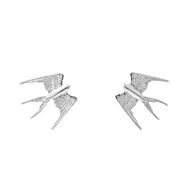 пусеты с большими ласточками