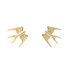 пусеты с большими ласточками