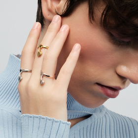 кольцо mascot из серебра