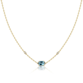 колье из желтого золота с топазом и бриллиантами nightshade