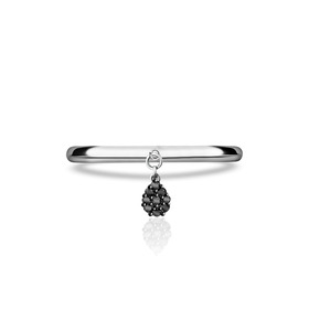 кольцо из белого золота с бриллиантами nightshade