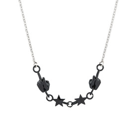 черное колье-цепь mascot