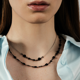 черное колье-цепь mascot