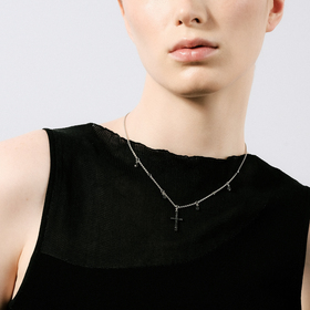 колье из белого золота с бриллиантами nightshade