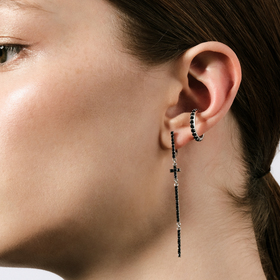 серьги из белого золота с бриллиантами nightshade