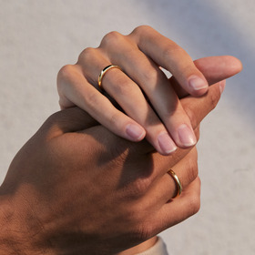 фламандское тонкое кольцо из белого золота