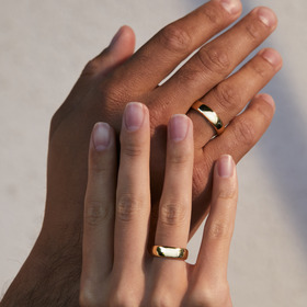 фламандское среднее кольцо из лимонного золота