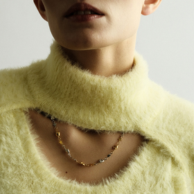 биколорное колье mascot из серебра