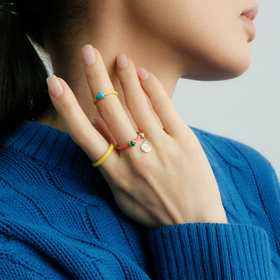 кольцо из желтого золота candy