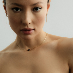 колье из желтого золота с турмалином и бриллиантами nightshade