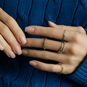 кольцо из белого золота с бриллиантами nightshade