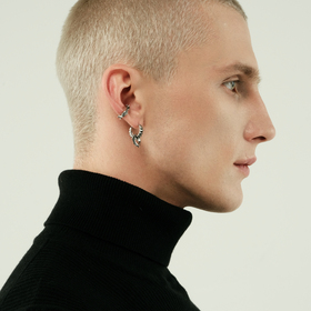 кафф с узором «шипы» из нержавеющей стали